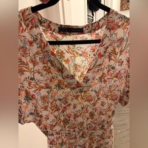 Zara Women's Floral Blouse - Multicolor
